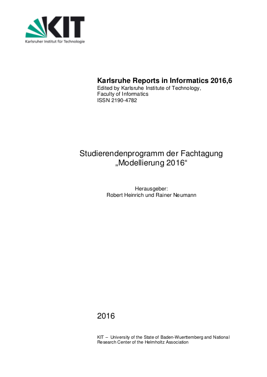 Cover der Publikation