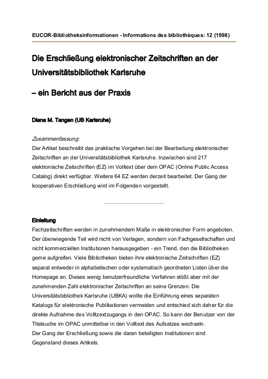 Cover der Publikation