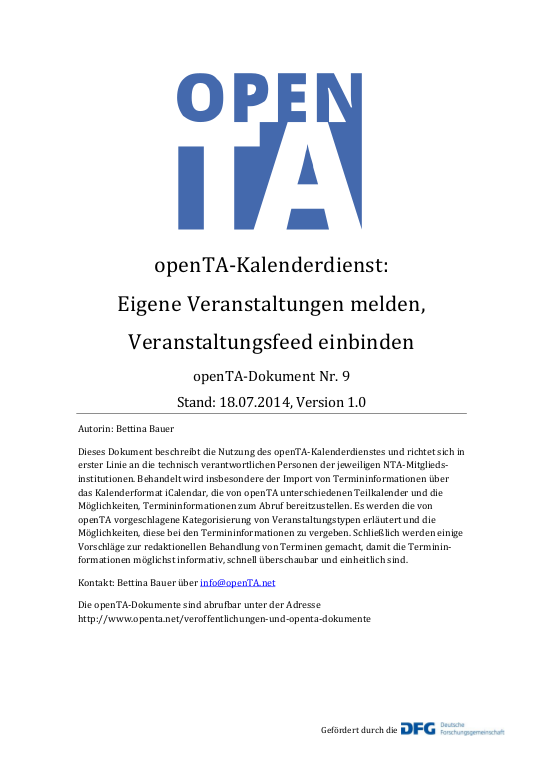 Cover der Publikation