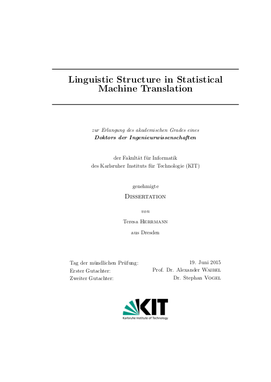 Cover der Publikation