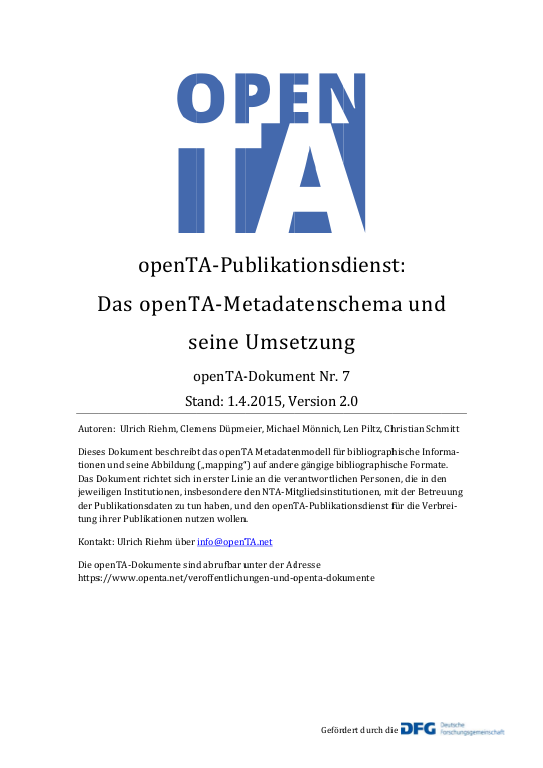 Cover der Publikation