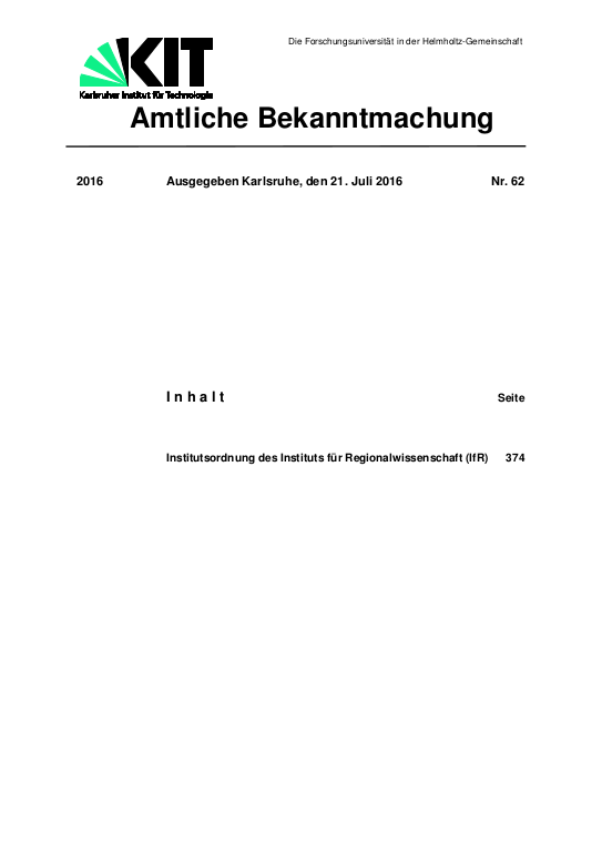 Cover der Publikation