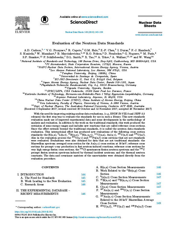 Endf B Viii 0 The 8 Th Major Release Of The Nuclear Reaction Data Library With Cielo Project Cross Sections New Standards And Thermal Scattering Data