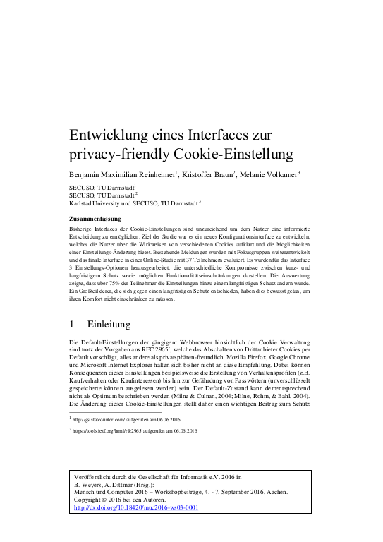 Cover der Publikation