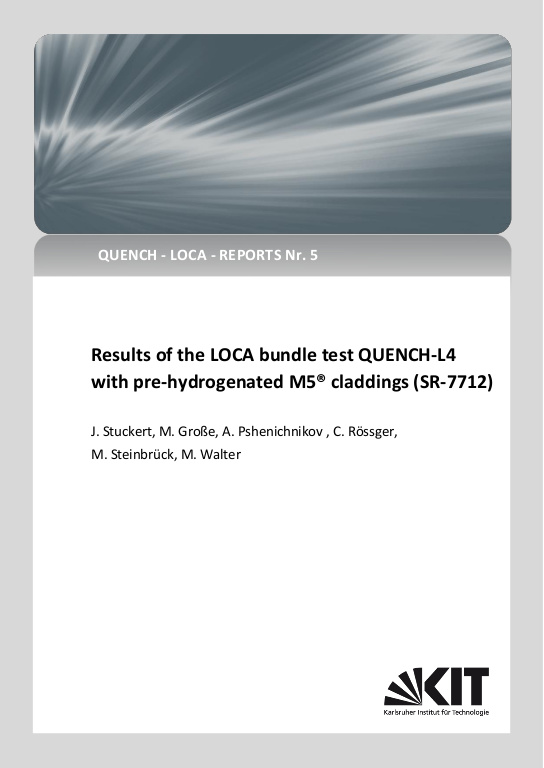 Results Of The Loca Bundle Test Quench L4 With Pre Hydrogenate