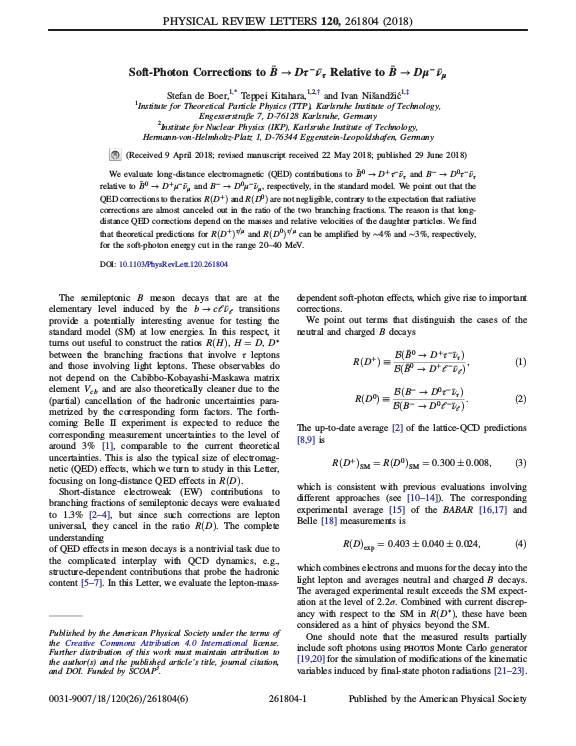 Soft Photon Corrections To Bar B Dt Bar V T R