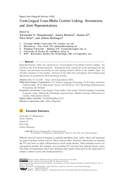 Cover der Publikation