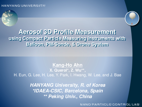 Aerosol 3d Profiling Using Compact Particle Measuring Instrume