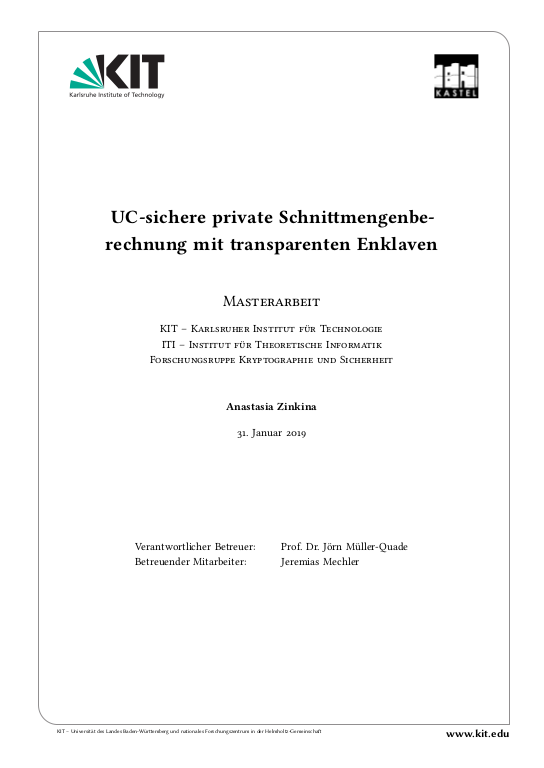 Cover der Publikation