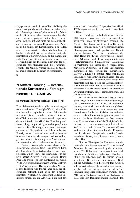 Cover der Publikation