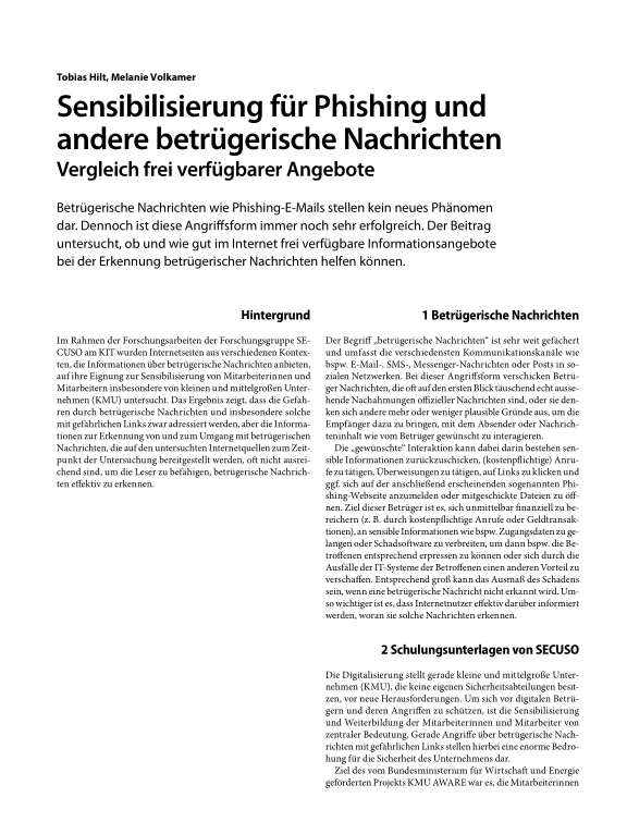Cover der Publikation