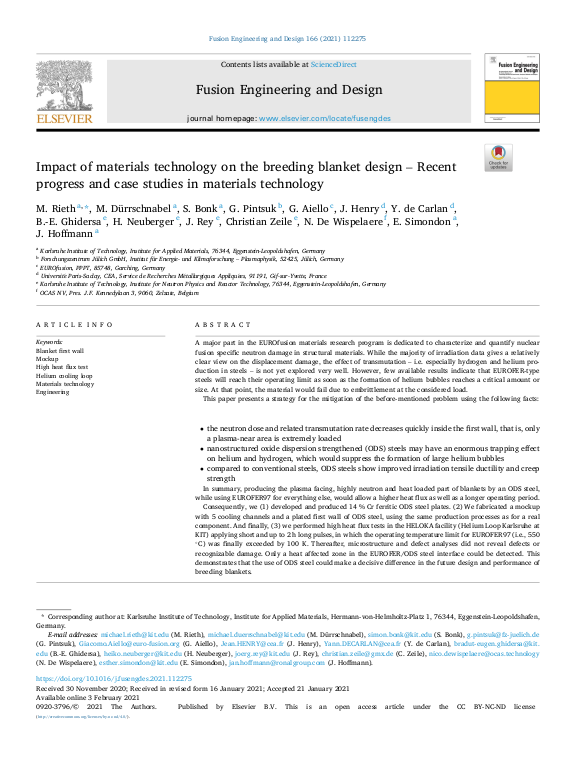 Impact Of Materials Technology On The Breeding Blanket Design