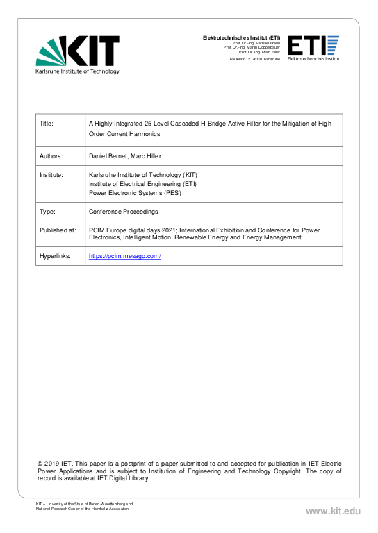 Cover der Publikation