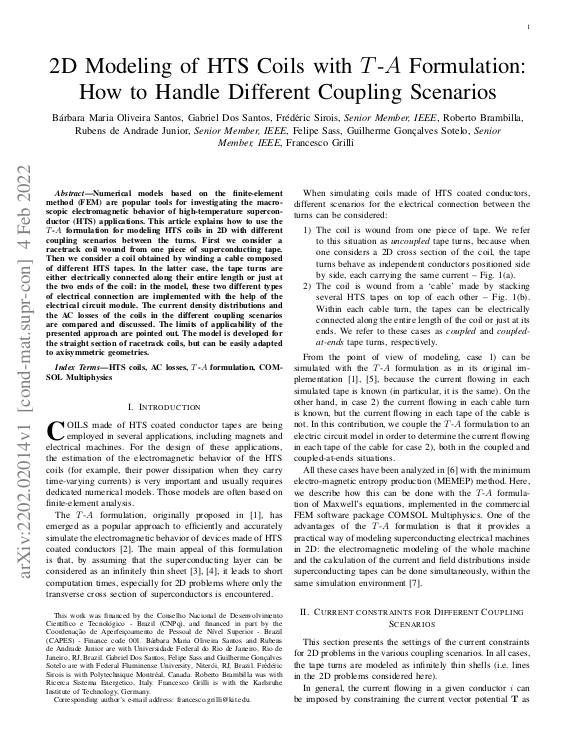 2D Modeling of HTS Coils with TA Formulation How to Handle D...