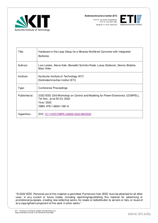 Cover der Publikation