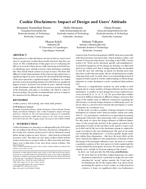 Cover der Publikation