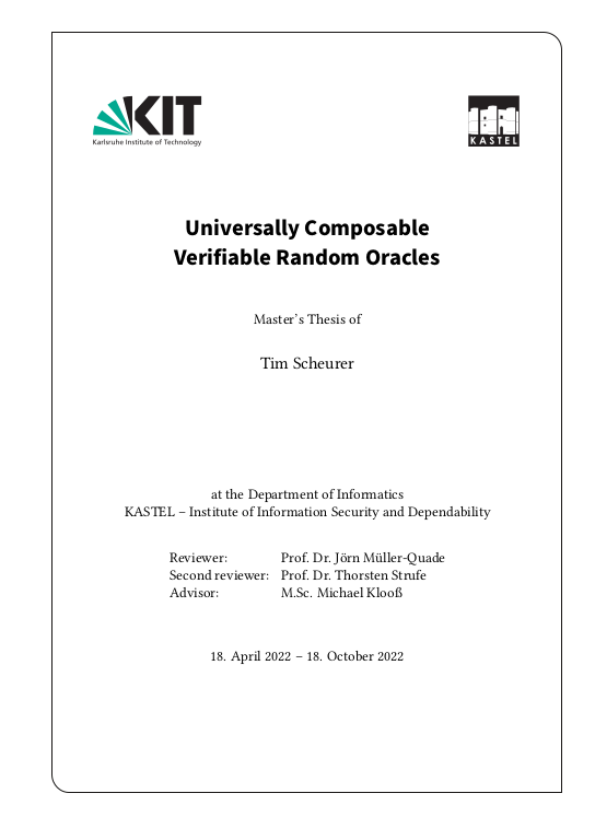 Cover der Publikation