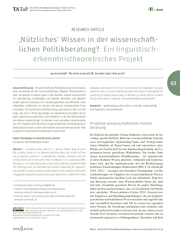 Cover der Publikation