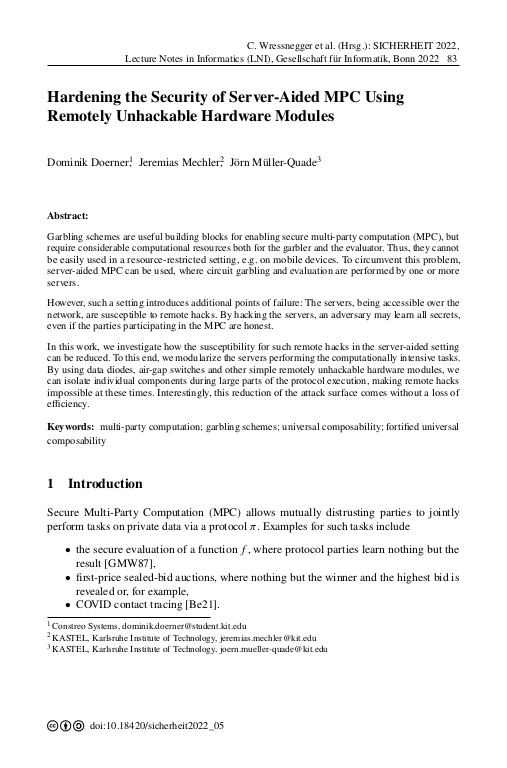 Cover der Publikation