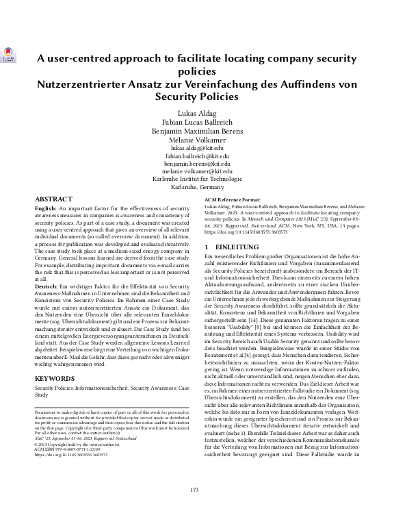 Cover der Publikation