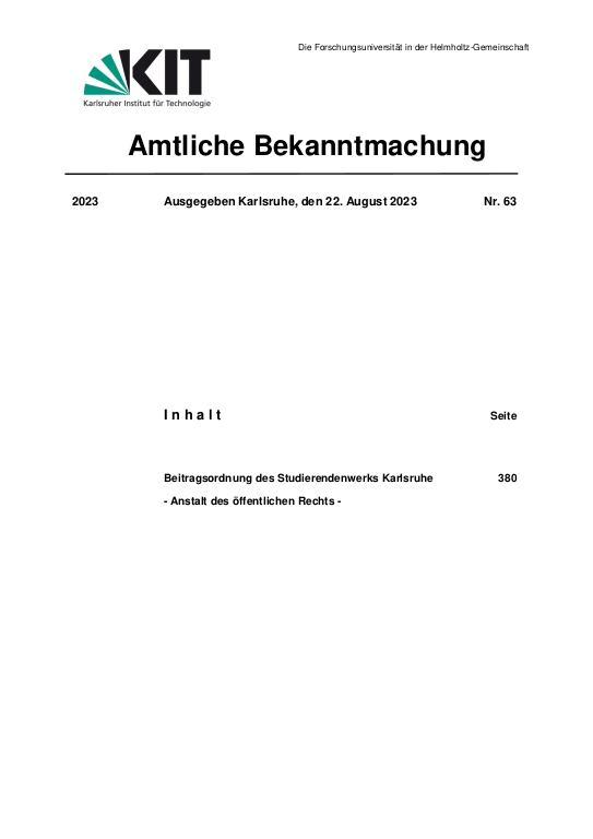 Cover der Publikation