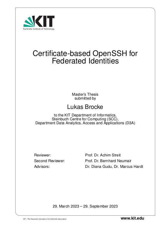 Cover der Publikation