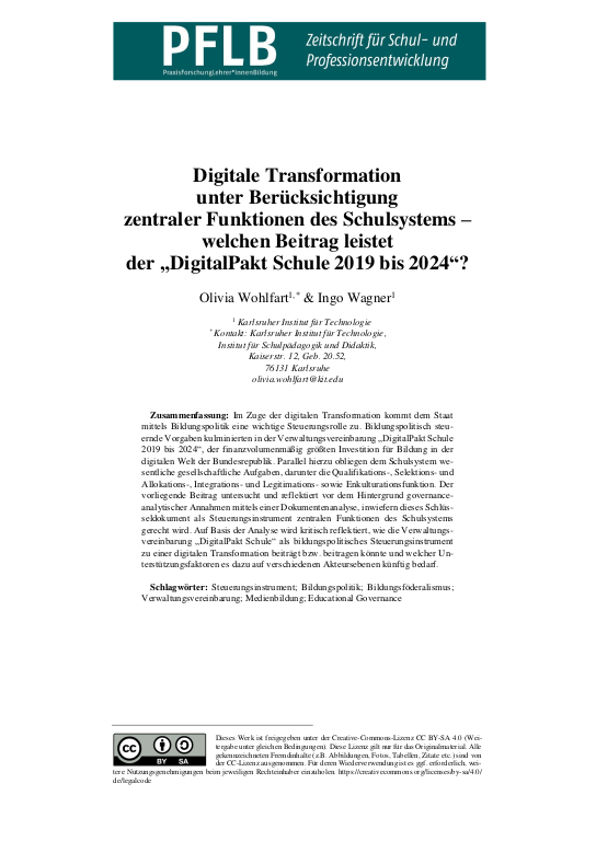 Cover der Publikation