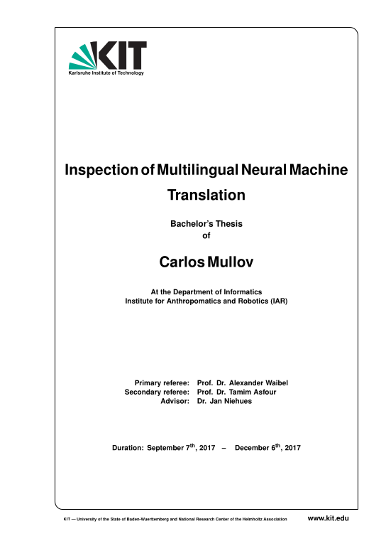 Cover der Publikation