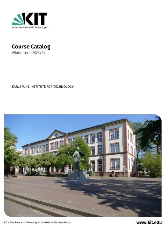 Course Catalog. Karlsruhe Institute for Technology (KIT). Wint...