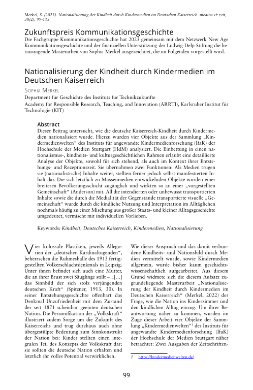 Cover der Publikation