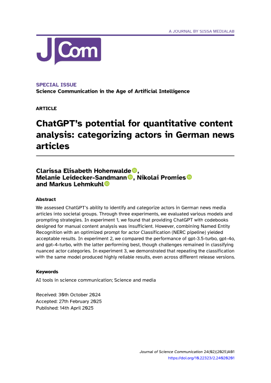 Cover der Publikation