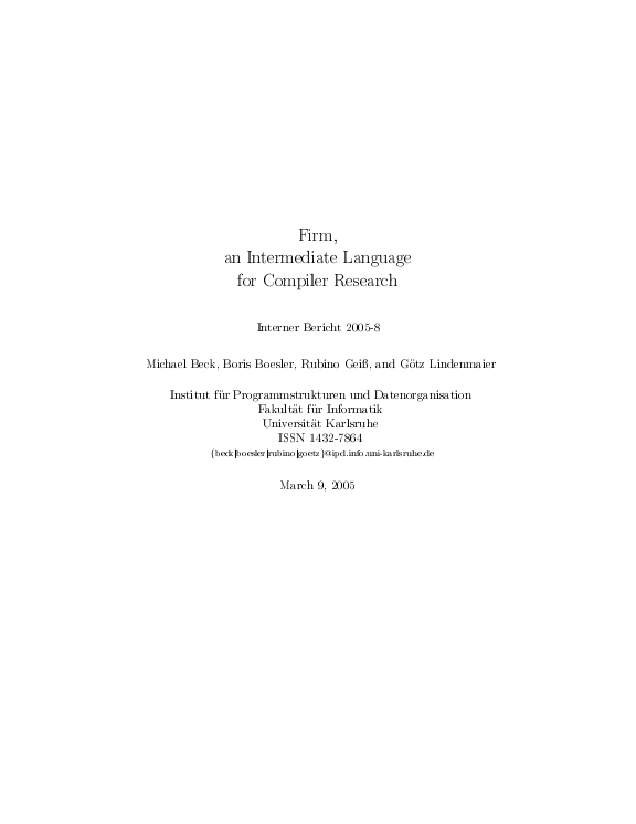 Cover der Publikation