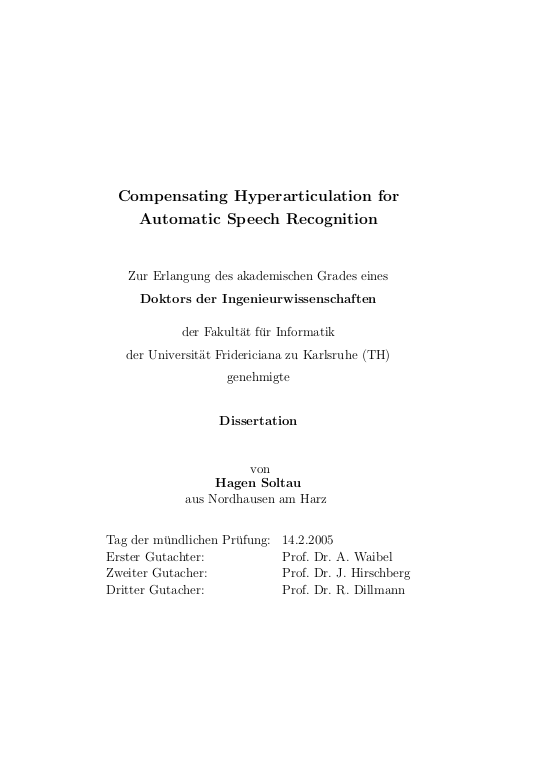 Cover der Publikation