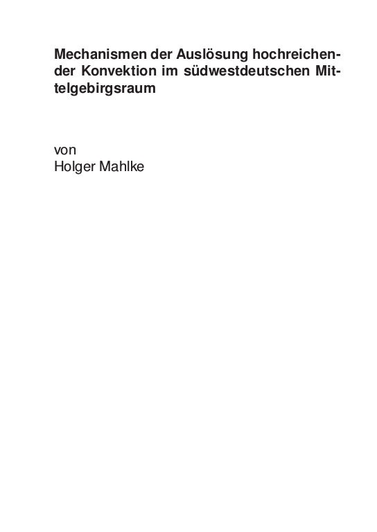 Cover der Publikation