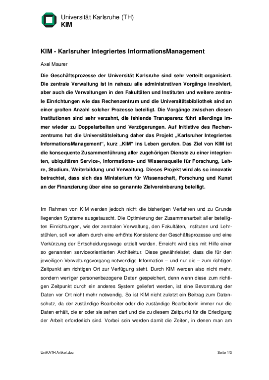 Cover der Publikation