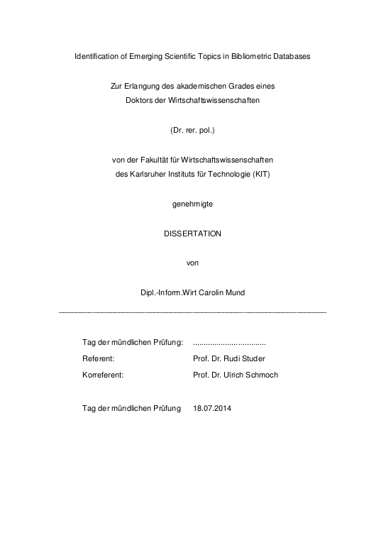 Cover der Publikation