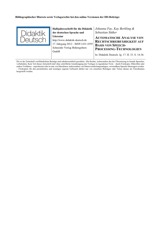 Cover der Publikation